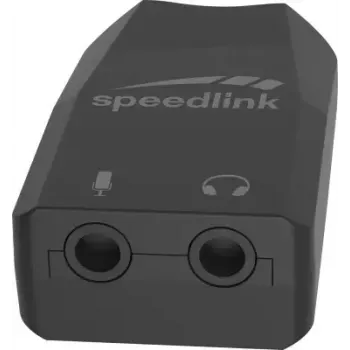 USB external audio adapter Speedlink VIGO USB — USB interface, 3.5 mm headphone jack, black, 8 g