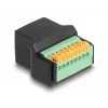 DeLOCK RJ45 female to Terminal Block Adapter Black Green 1 pc