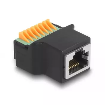 DeLOCK RJ45 female to Terminal Block Adapter Black Green 1 pc