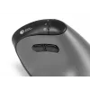 BakkerElkhuizen FastForward Pro mouse, Right-hand, Vertical design, Optical, RF Wireless + Bluetooth + USB Type-C, 5000 DPI, Black, Grey