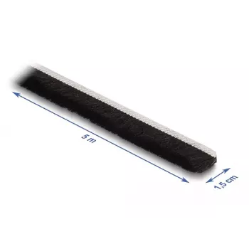 DeLOCK Brush Strip self-adhesive 15 mm length 5 m black