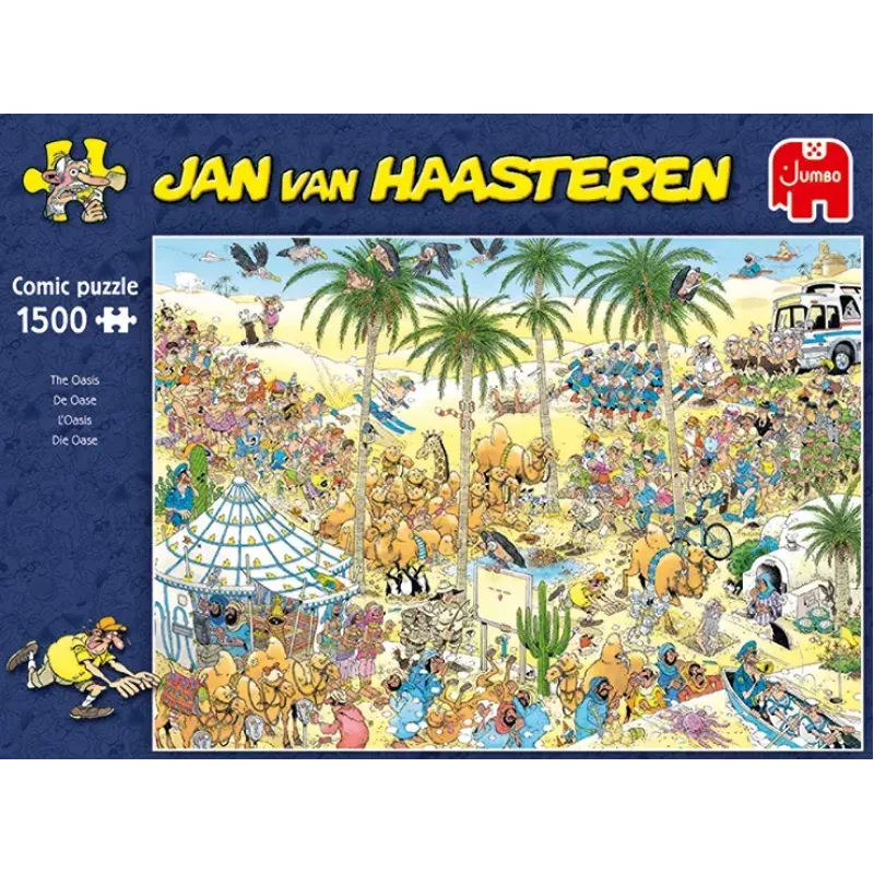 Jumbo jigsaw puzzle Jan van Haasteren The Oasis — 1500 pieces, 900×600 mm
