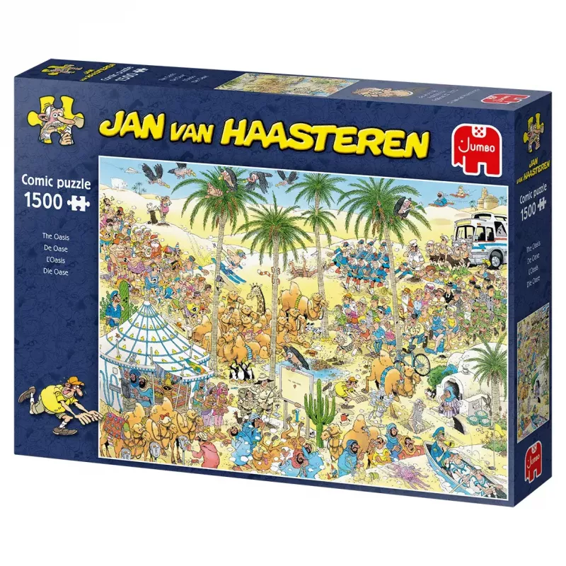 Jumbo jigsaw puzzle Jan van Haasteren The Oasis — 1500 pieces, 900×600 mm