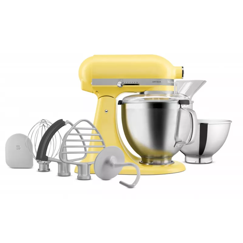KitchenAid 5KSM195PSEBT mixer Stand mixer 300 W Stainless steel, Yellow