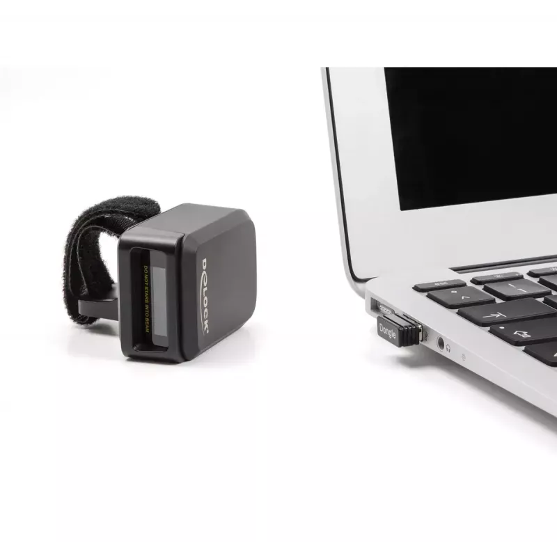 Wearable Barcode Scanner DeLOCK 90607 1D 2D Wireless Bluetooth