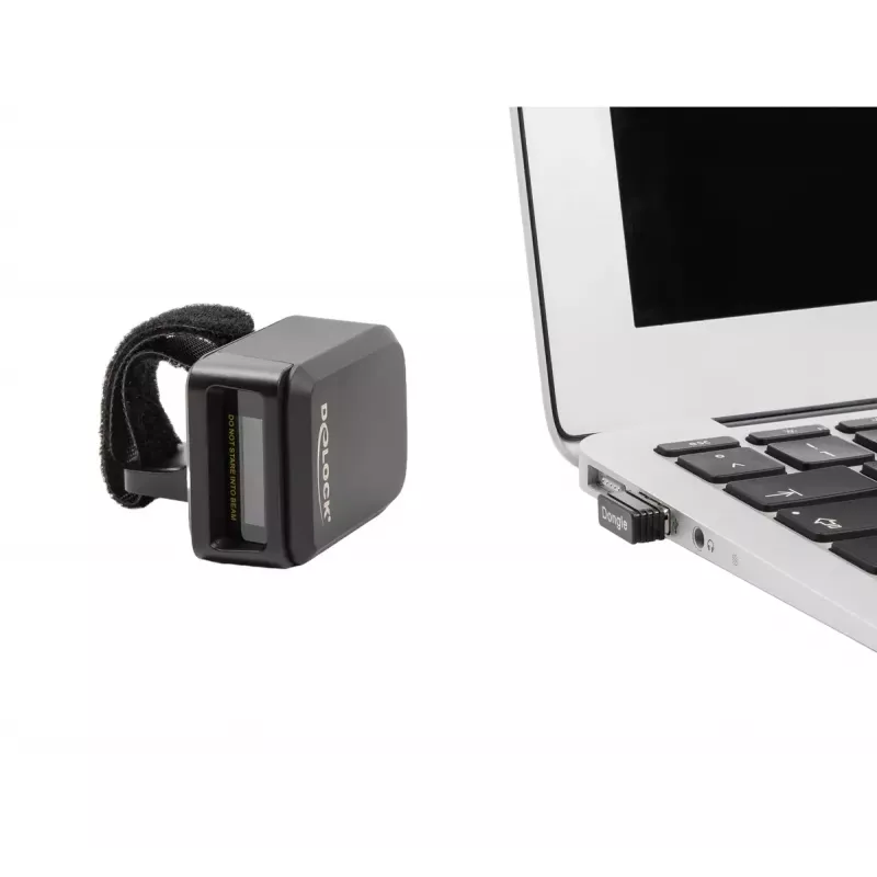 Wearable Barcode Scanner DeLOCK 90610 1D 2D Wireless Bluetooth