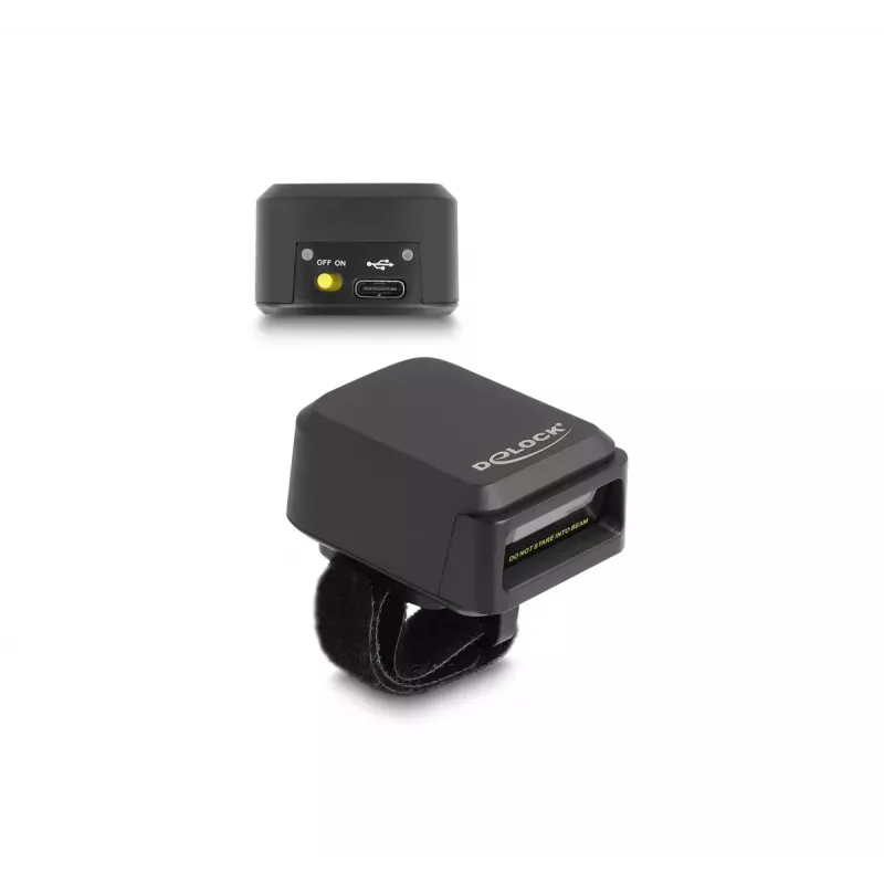 Wearable Barcode Scanner DeLOCK 90610 1D 2D Wireless Bluetooth