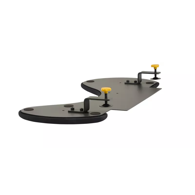 BakkerElkhuizen ErgoSlider+ Underarm Support Asymmetrical, Black, Dark Grey, Yellow, Chipboard, Plastic, Polyurethane (PU), Steel, Clamp attachment, Taiwan, 310 mm, 665 mm