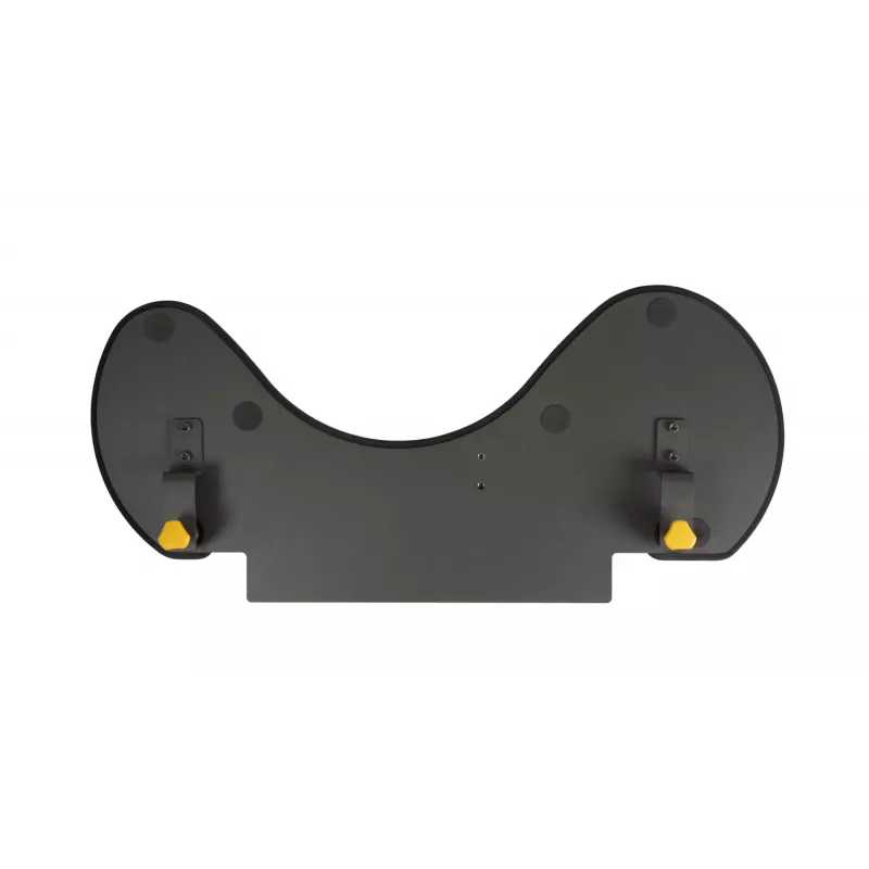 BakkerElkhuizen ErgoSlider+ Underarm Support Asymmetrical, Black, Dark Grey, Yellow, Chipboard, Plastic, Polyurethane (PU), Steel, Clamp attachment, Taiwan, 310 mm, 665 mm