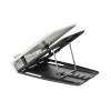 BakkerElkhuizen Ergo-Q 330 Circular, Laptop stand, Black, Grey, Acrylonitrile butadiene styrene (ABS), Plastic, Steel, 33.8 cm (13.3 inch), 43.2 cm (17 inch), 6 kg