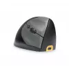 BakkerElkhuizen Handshake Mouse Right, Right-hand, Vertical design, Optical, RF Wireless + Bluetooth + USB Type-C, 6400 DPI, Black, Grey