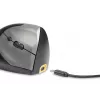 BakkerElkhuizen Handshake Mouse Right, Right-hand, Vertical design, Optical, RF Wireless + Bluetooth + USB Type-C, 6400 DPI, Black, Grey