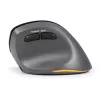 BakkerElkhuizen PRF Pro mouse Right, Right-hand, Vertical design, Optical, RF Wireless + Bluetooth + USB Type-C, 2400 DPI, Black, Grey