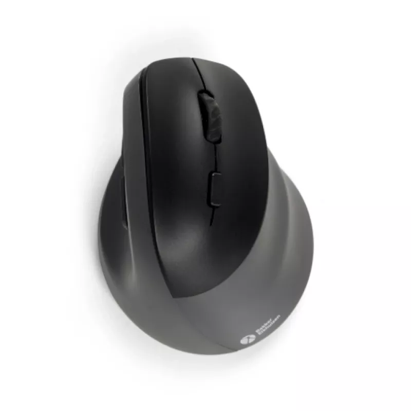 BakkerElkhuizen PRF Pro mouse Right, Right-hand, Vertical design, Optical, RF Wireless + Bluetooth + USB Type-C, 2400 DPI, Black, Grey