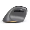 BakkerElkhuizen PRF Pro mouse Left, Left-hand, Vertical design, Optical, RF Wireless + Bluetooth + USB Type-C, 2400 DPI, Black, Grey
