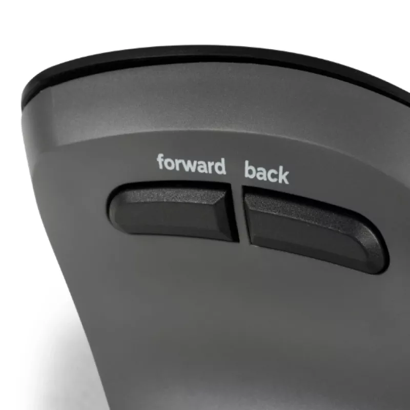 BakkerElkhuizen PRF Pro mouse Left, Left-hand, Vertical design, Optical, RF Wireless + Bluetooth + USB Type-C, 2400 DPI, Black, Grey