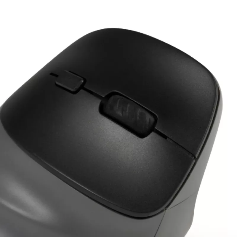 BakkerElkhuizen PRF Pro mouse Left, Left-hand, Vertical design, Optical, RF Wireless + Bluetooth + USB Type-C, 2400 DPI, Black, Grey