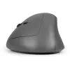 BakkerElkhuizen MidWay mouse Left, Left-hand, Vertical design, Optical, RF Wireless + Bluetooth + USB Type-C, 2400 DPI, Grey, Black