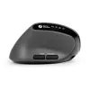BakkerElkhuizen MidWay mouse Left, Left-hand, Vertical design, Optical, RF Wireless + Bluetooth + USB Type-C, 2400 DPI, Grey, Black