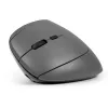 BakkerElkhuizen MidWay mouse Left, Left-hand, Vertical design, Optical, RF Wireless + Bluetooth + USB Type-C, 2400 DPI, Grey, Black