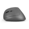 BakkerElkhuizen MidWay mouse Left, Left-hand, Vertical design, Optical, RF Wireless + Bluetooth + USB Type-C, 2400 DPI, Grey, Black