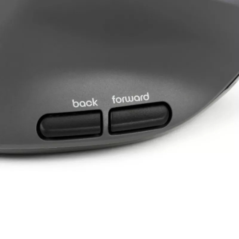 BakkerElkhuizen MidWay mouse Left, Left-hand, Vertical design, Optical, RF Wireless + Bluetooth + USB Type-C, 2400 DPI, Grey, Black