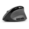 BakkerElkhuizen MidWay mouse Right, Right-hand, Vertical design, Optical, RF Wireless + Bluetooth + USB Type-C, 2400 DPI, Grey, Black