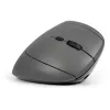 BakkerElkhuizen MidWay mouse Right, Right-hand, Vertical design, Optical, RF Wireless + Bluetooth + USB Type-C, 2400 DPI, Grey, Black