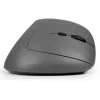 BakkerElkhuizen MidWay mouse Right, Right-hand, Vertical design, Optical, RF Wireless + Bluetooth + USB Type-C, 2400 DPI, Grey, Black