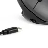 BakkerElkhuizen MidWay mouse Right, Right-hand, Vertical design, Optical, RF Wireless + Bluetooth + USB Type-C, 2400 DPI, Grey, Black