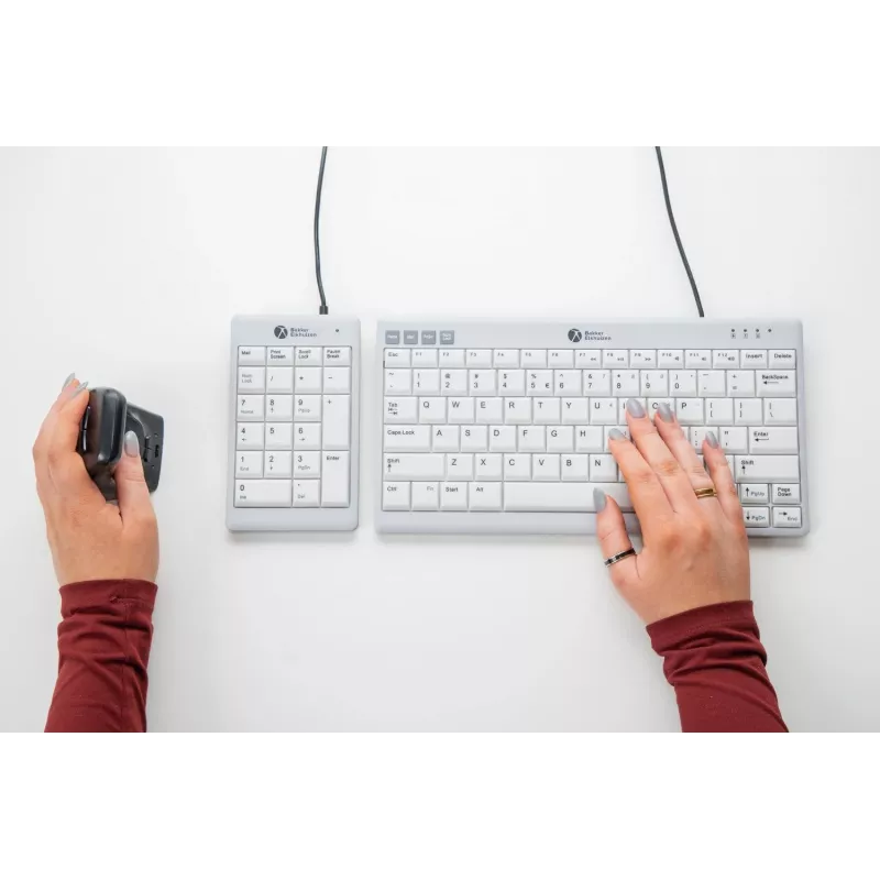 BakkerElkhuizen UltraBoard 955 V2 Numeric, USB, 22, Laptop/PC, 1.5 m, Dark Grey, Light grey