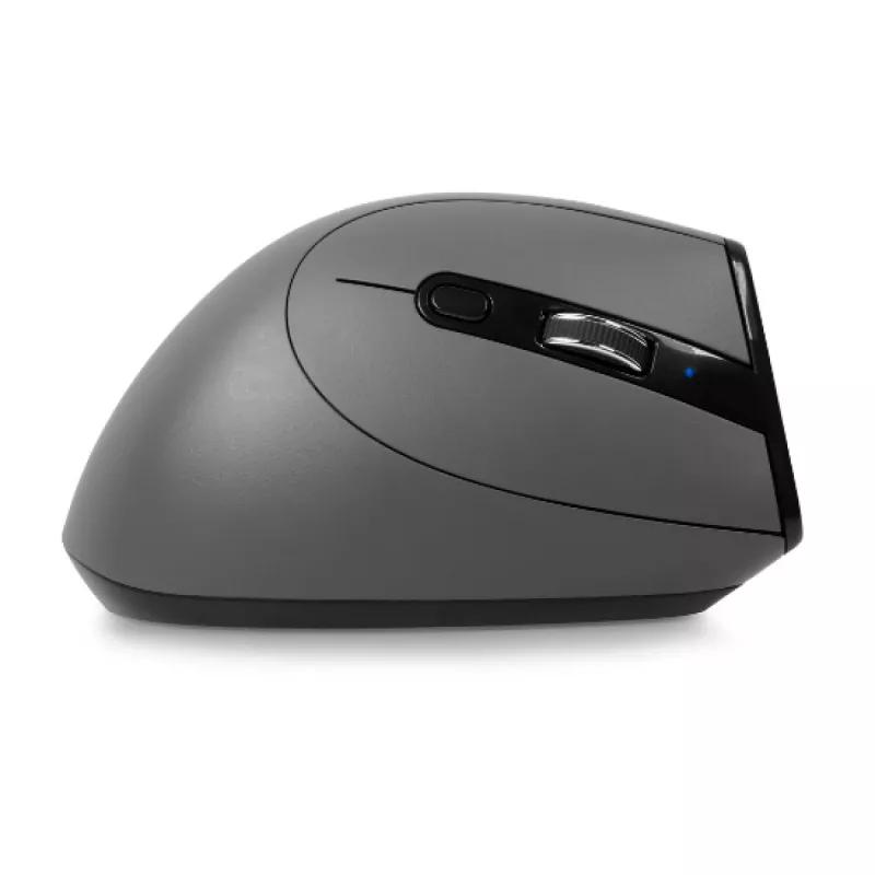 BakkerElkhuizen Grip Pro mouse, Right-hand, Vertical design, Optical, RF Wireless, 2400 DPI, Grey, Black, Yellow