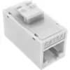 InLine Keystone RJ45 jack/socket, unshielded, Cat.6A, pack of 8, white