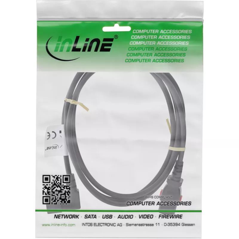 InLine 16933A power cable Black 3 m IEC C13 IEC C14