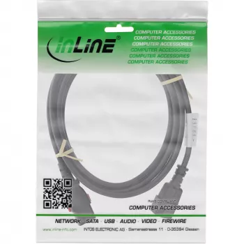 InLine 16933L power cable Black 3 m IEC C13 IEC C14
