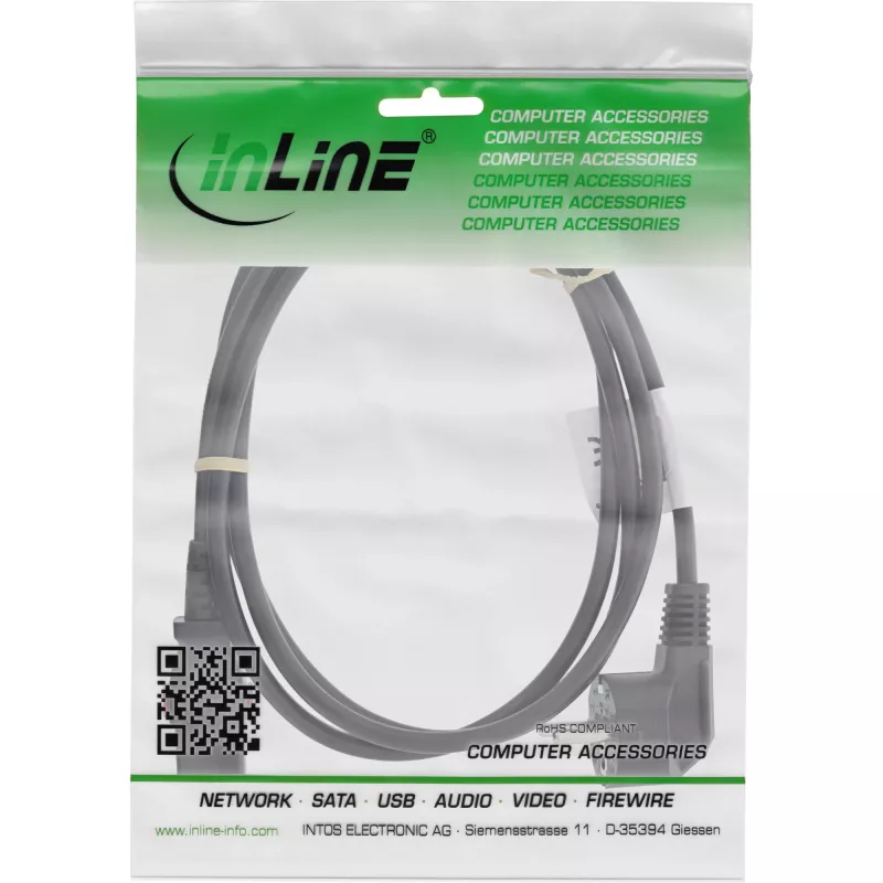 InLine 16953L power cable Black 3 m IEC C13 CEE7/7