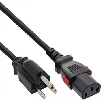 InLine 16953U power cable Black 3 m IEC C13 NEMA 5-15P