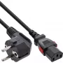InLine 16954L power cable Black 0.5 m IEC C13 CEE7/7