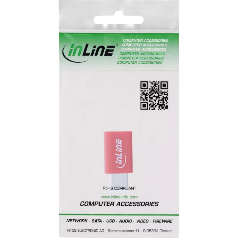 Cable gender changer InLine 31650 — USB-C to USB-C, red, 0.003 kg