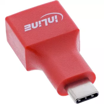 Cable gender changer InLine 31651 USB-C to USB-A, USB 2.0, red