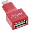 Cable gender changer InLine 31651 USB-C to USB-A, USB 2.0, red