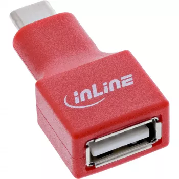 Cable gender changer InLine 31651 USB-C to USB-A, USB 2.0, red