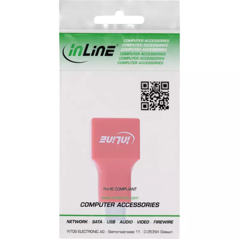 Cable gender changer InLine 31651 USB-C to USB-A, USB 2.0, red