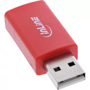 Gender changer cable InLine 31653 USB-A to USB-A, USB 2.0, red