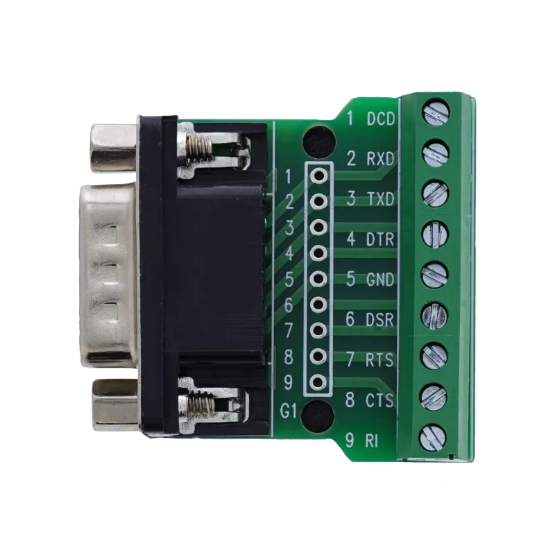 InLine 92501D wire connector Terminal block / D-Sub 9 Black, Green