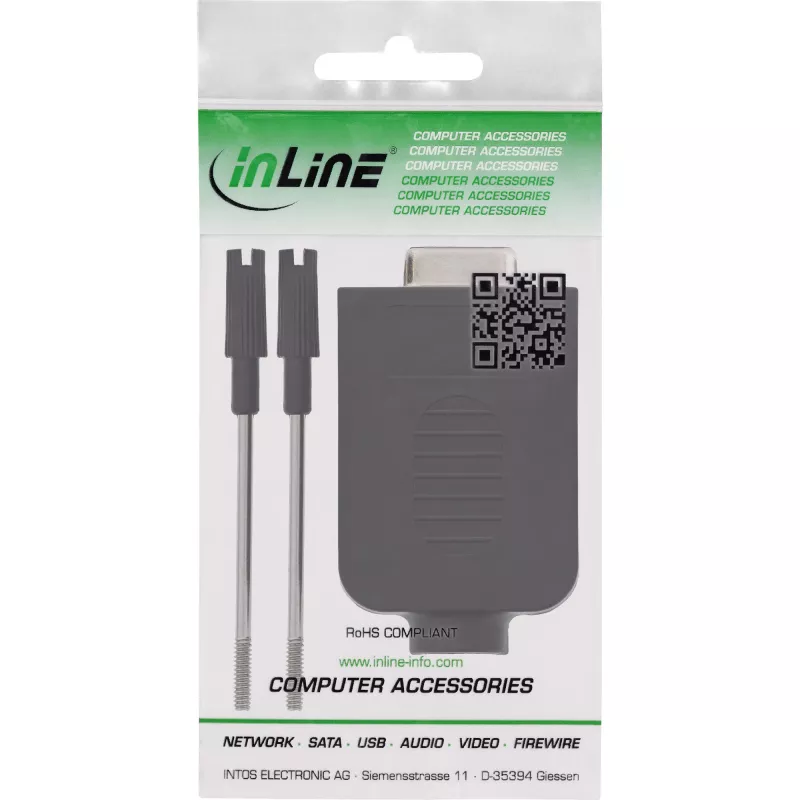 InLine 92501G wire connector Terminal block / D-Sub 9 Black