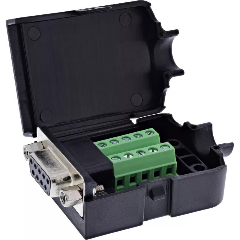 InLine 92501H wire connector Terminal block / D-Sub 9 Black