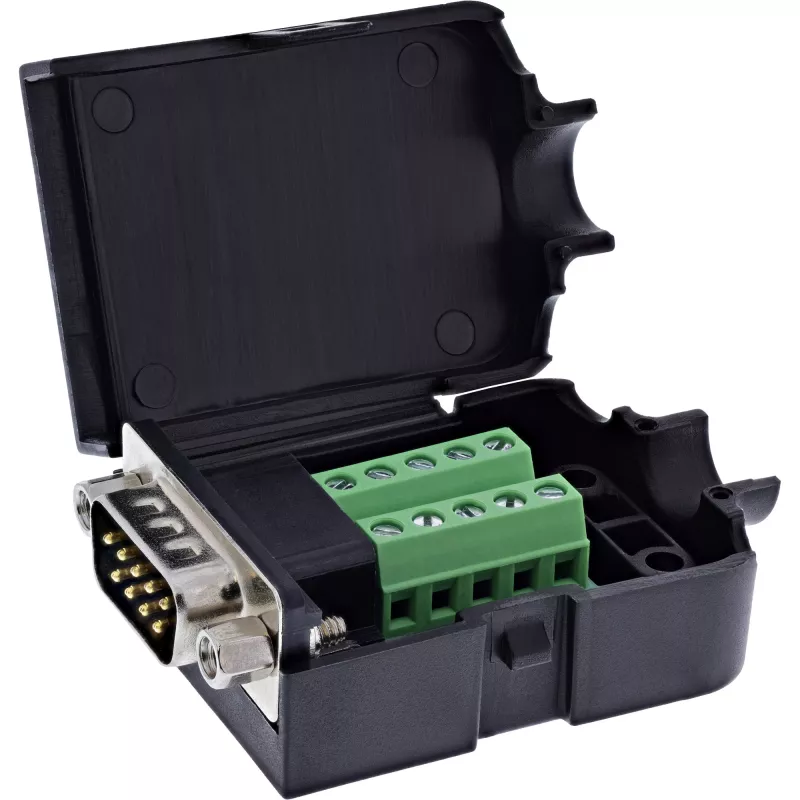 InLine 92501J wire connector Terminal block / D-Sub 9 Black