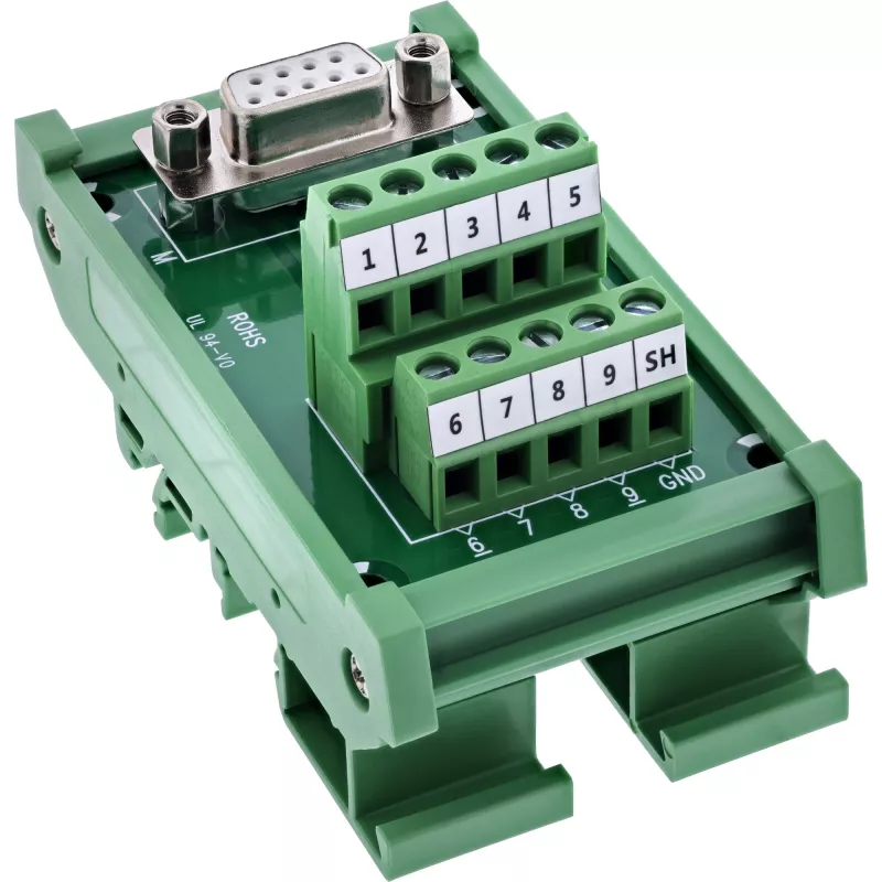 InLine 92501K wire connector Terminal block / D-Sub 9 Green