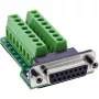 InLine 92502A wire connector Terminal block / D-Sub 15 Black, Green